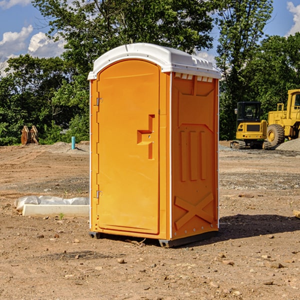 how often are the porta potties cleaned and serviced during a rental period in Trumbull CT